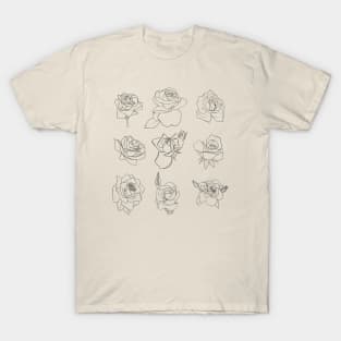 Rose outlines T-Shirt